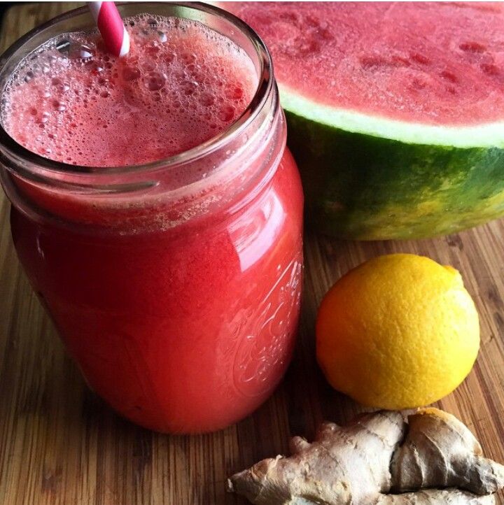 Watermelon lemon ginger top juice